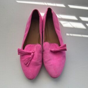 J. Crew Vibrant Pink Tassel Loafers